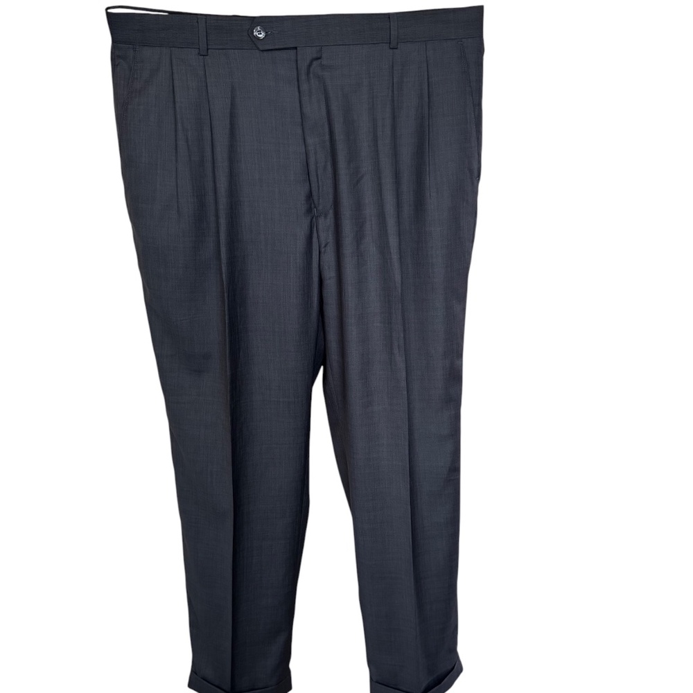Gorgeous Men's Grey Pleated Dress Pants Profilo 38x32